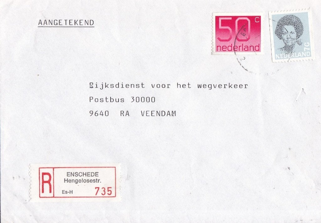 Nederland - R-brief – Enschede Hengelosestr. - 735, Ophalen of Verzenden, Envelop