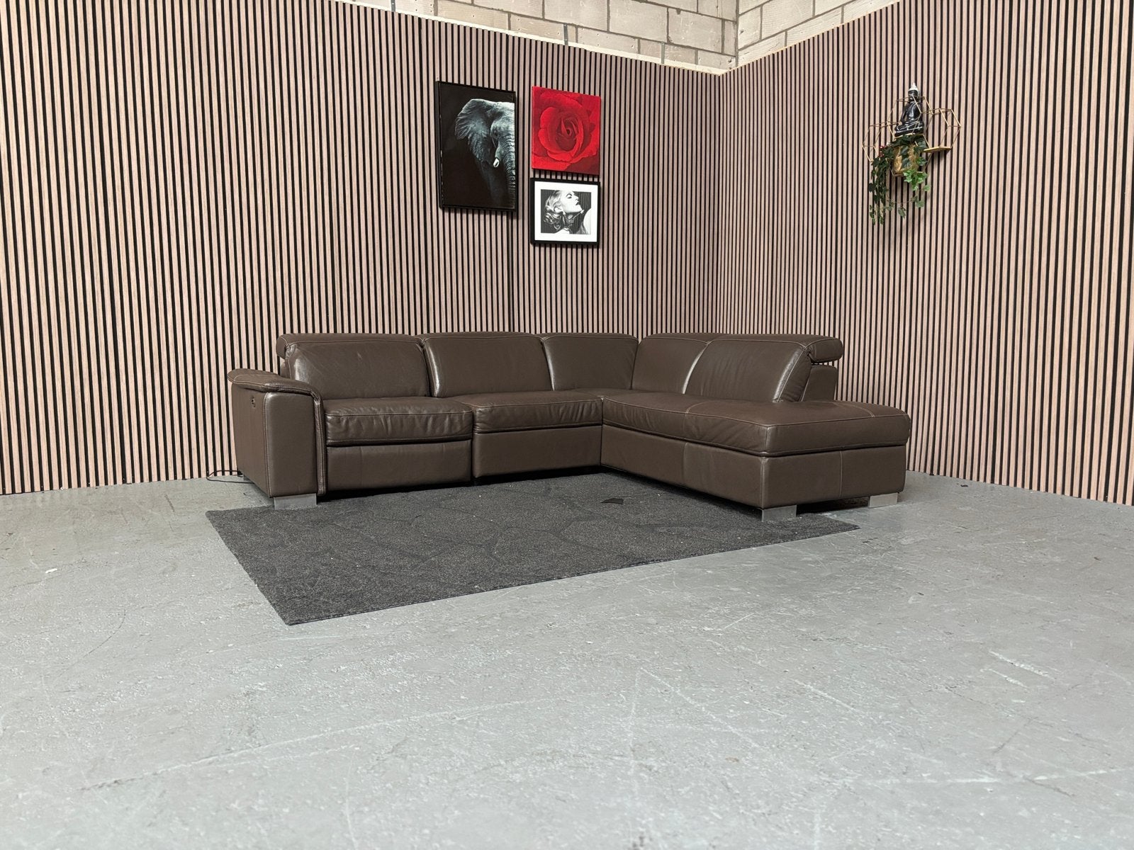 GRATIS LEVERING Chateau d’Ax Hoekbank Leer 270x220 GEREINIGD
