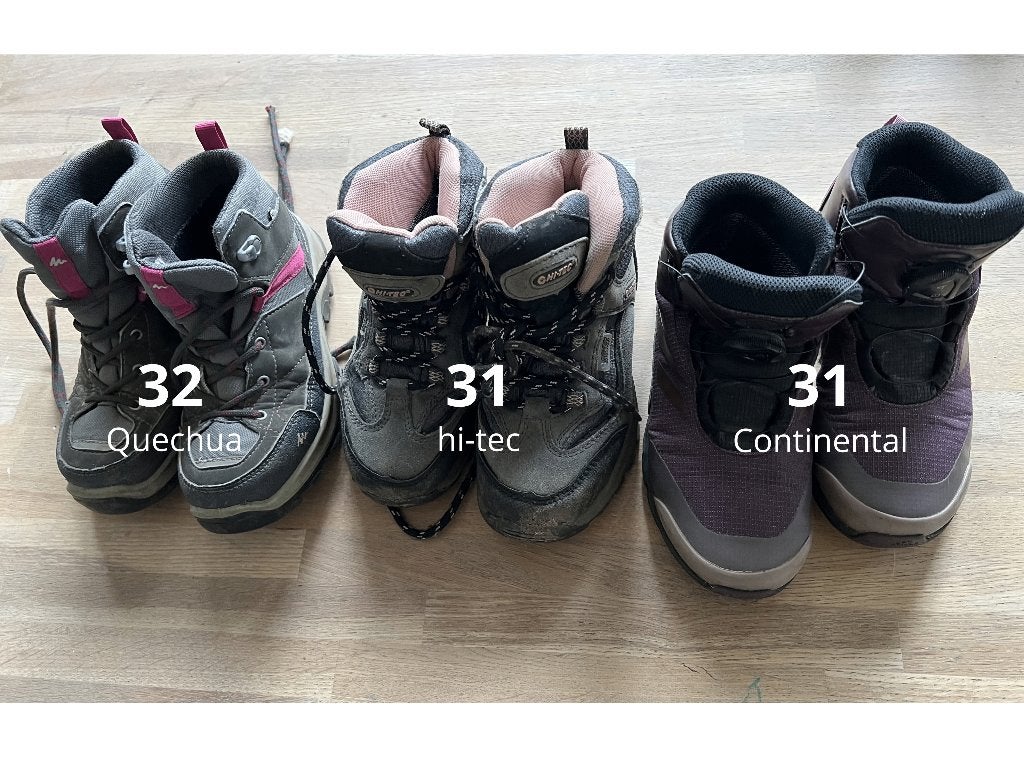 bergschoenen maat 31 en 32, Ophalen of Verzenden, Gebruikt, Meisje
