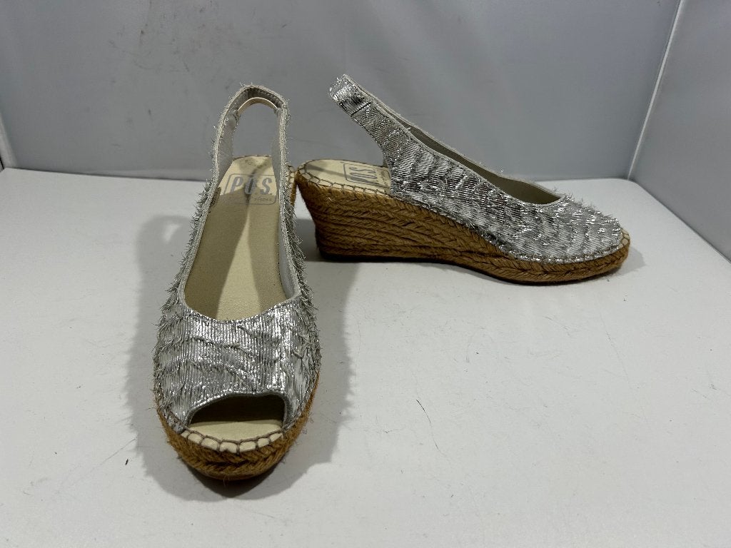 POS, maat 39, zilver kleurige espadrilles, Overige kleuren, Verzenden, POS, Zo goed als nieuw