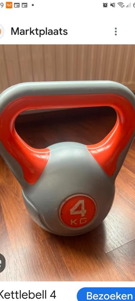 Kettlebell 4 kg, Ophalen of Verzenden