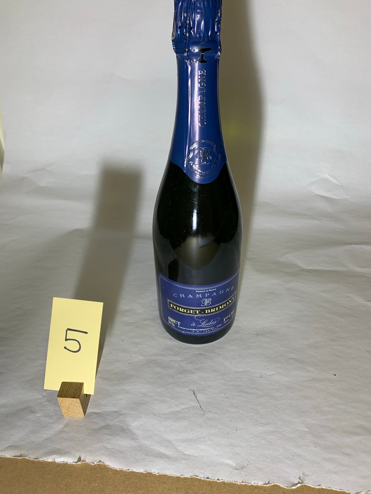 Champagne Forget-Brimont Brut 1er Cru, Ophalen of Verzenden, Zo goed als nieuw, Frankrijk, Champagne