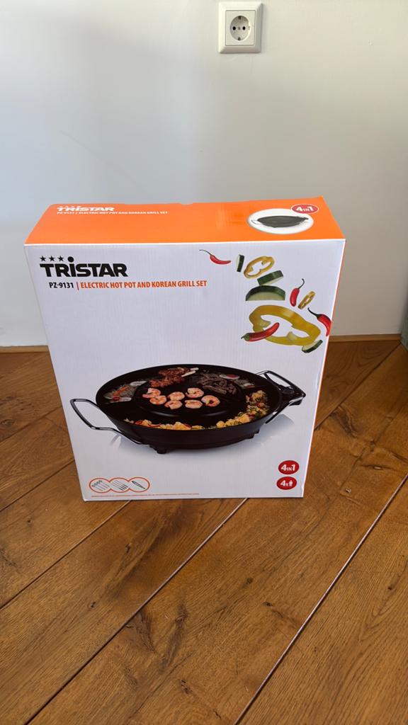 Tristar pz-9131 electric hot pot and korean grill set, Ophalen, Zo goed als nieuw