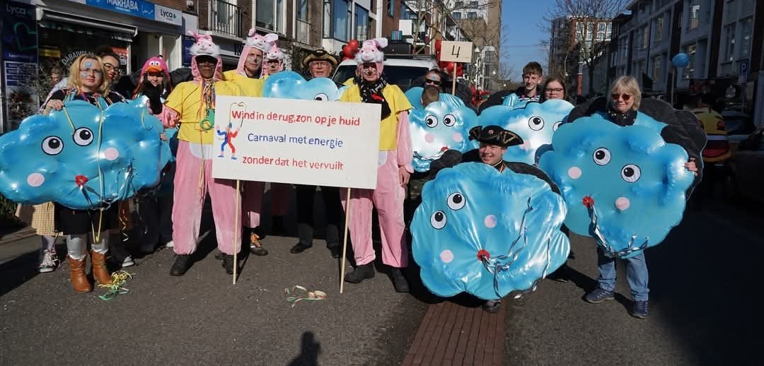 Grote loopgroep Energie - zonnen, wolken en konijnenpak, Ophalen, Gedragen, Carnaval, Accessoires
