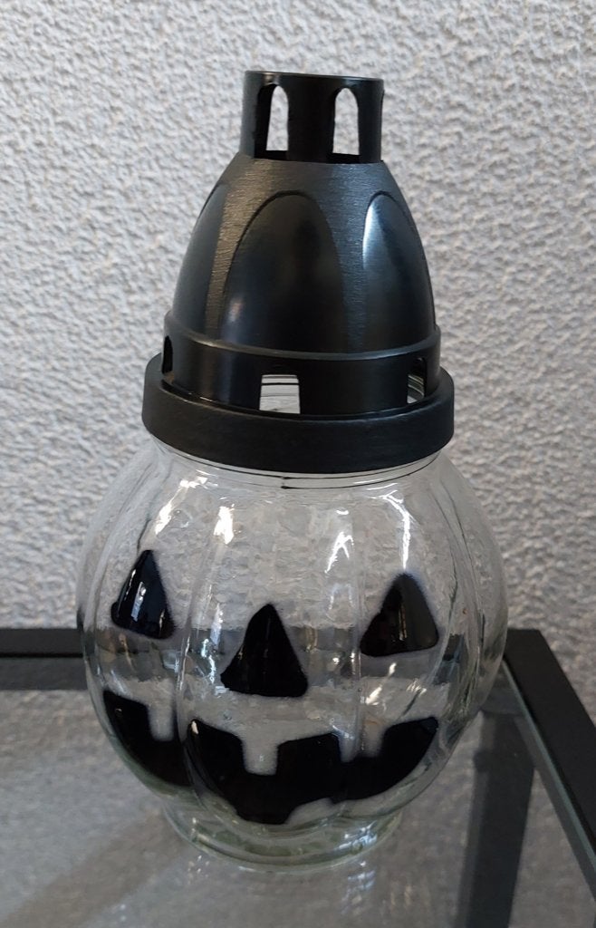 Halloween glazen kaarsenpot, Ophalen of Verzenden, Nieuw, Versiering, Abraham of Sarah