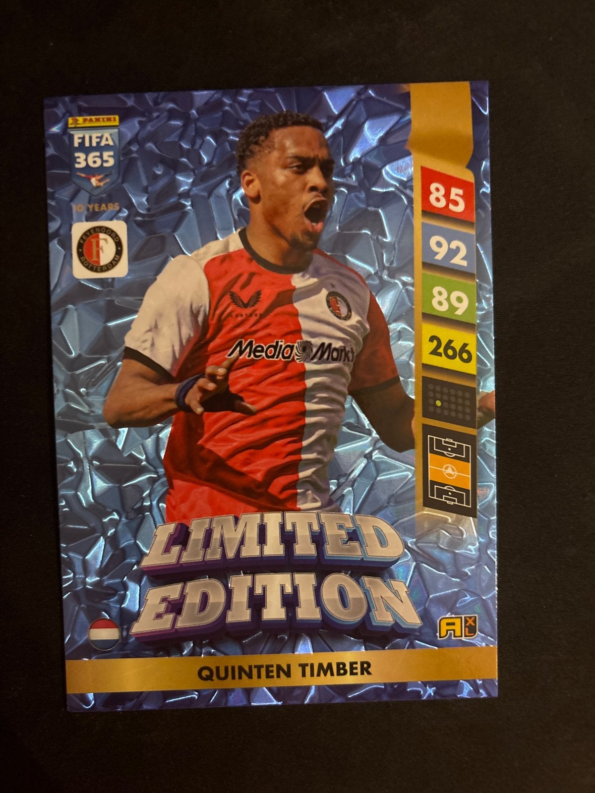 Panini FIFA 365 Limited Edition Kaart Quinten Timber, Ophalen of Verzenden, Zo goed als nieuw, Feyenoord, Spelerskaart