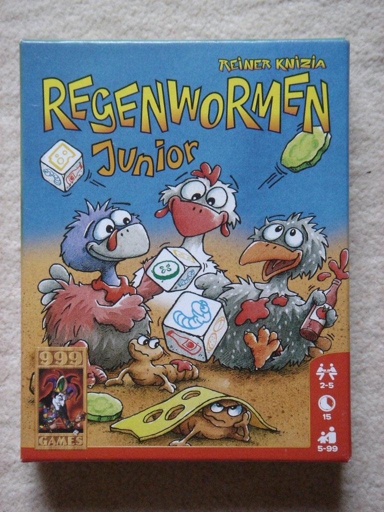 LEUK: Regenwormen Junior - KINDERSPEL, Hobby en Vrije tijd, Een of twee spelers, Ophalen of Verzenden, Nieuw, 999 games