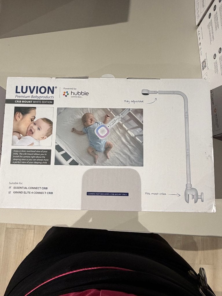 Luvion Crib Mount - wit, Kinderen en Baby's, Babyfoons, Ophalen of Verzenden, Nieuw, 100 tot 250 meter