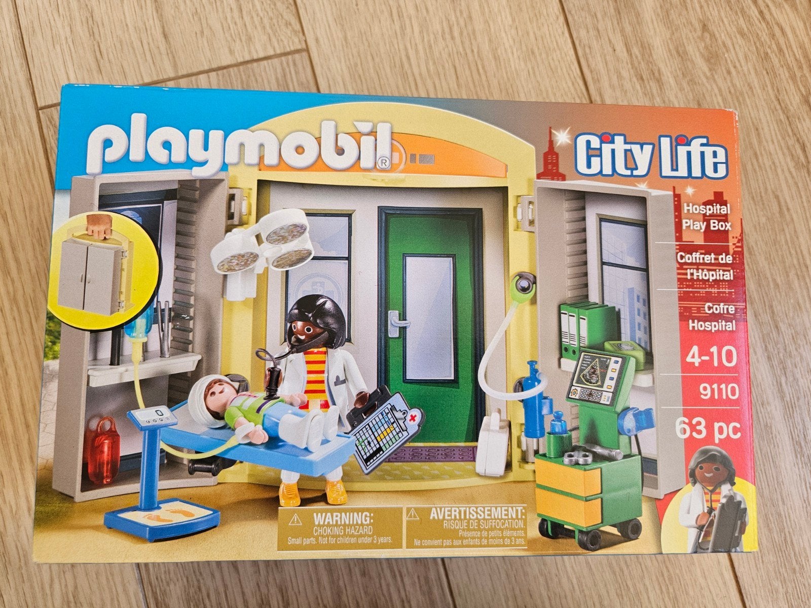 Playmobil City Life Ziekenhuis Speelbox 9110, Gebouw, Complete set, Ophalen of Verzenden, Zo goed als nieuw