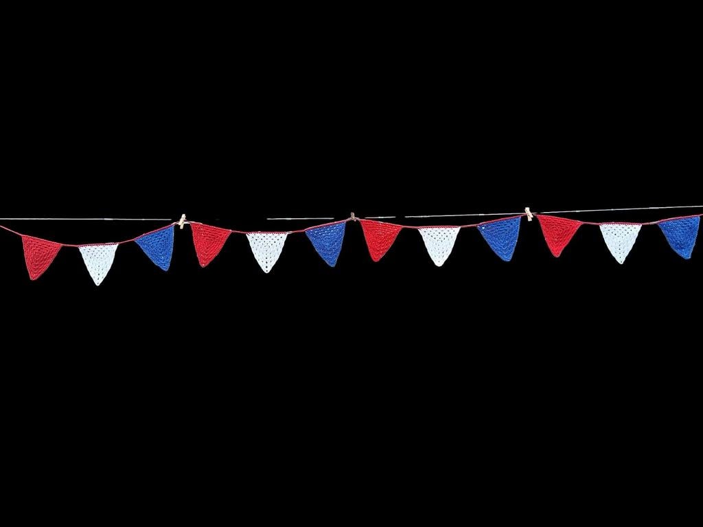 Vlaggenlijn Rood Wit Blauw - Feestelijke Versiering, Ophalen of Verzenden, Nieuw