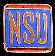 N.S.U. speld vierkant emaille- klein, Ophalen of Verzenden, Nieuw, Transport, Speldje of Pin
