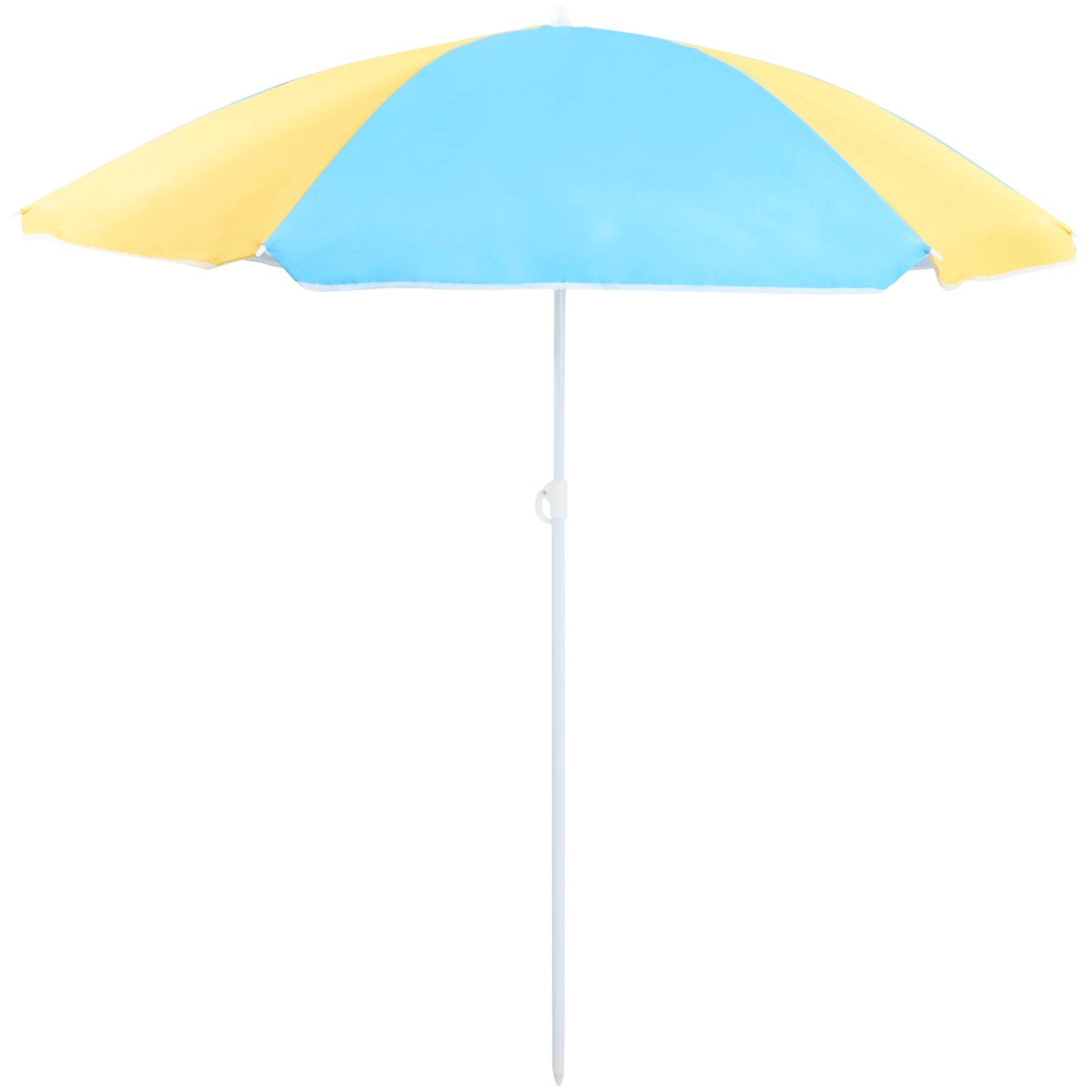 Strandparasol - Geel/Blauw of Blauw/Lichtblauw, Ophalen of Verzenden, Nieuw, 1 tot 2 meter, Strandparasol