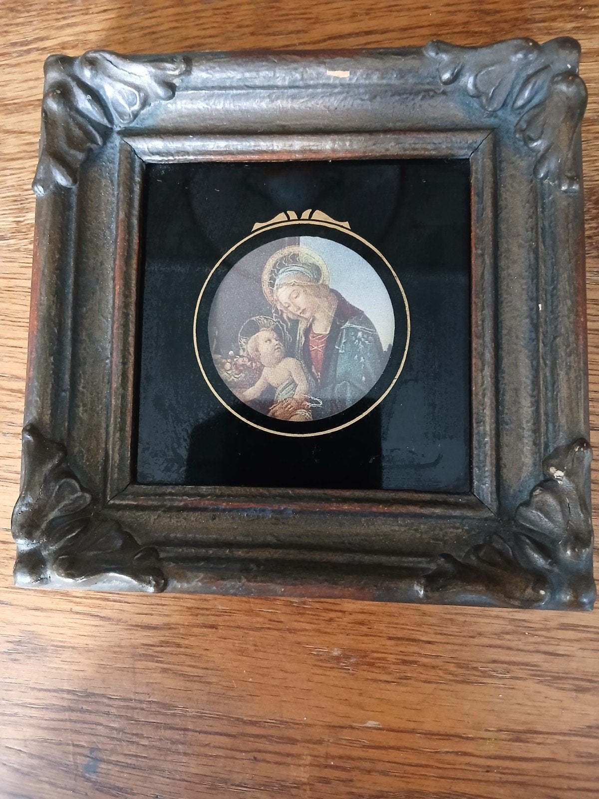 Maria en Kind in sierlijke lijst, Ophalen of Verzenden
