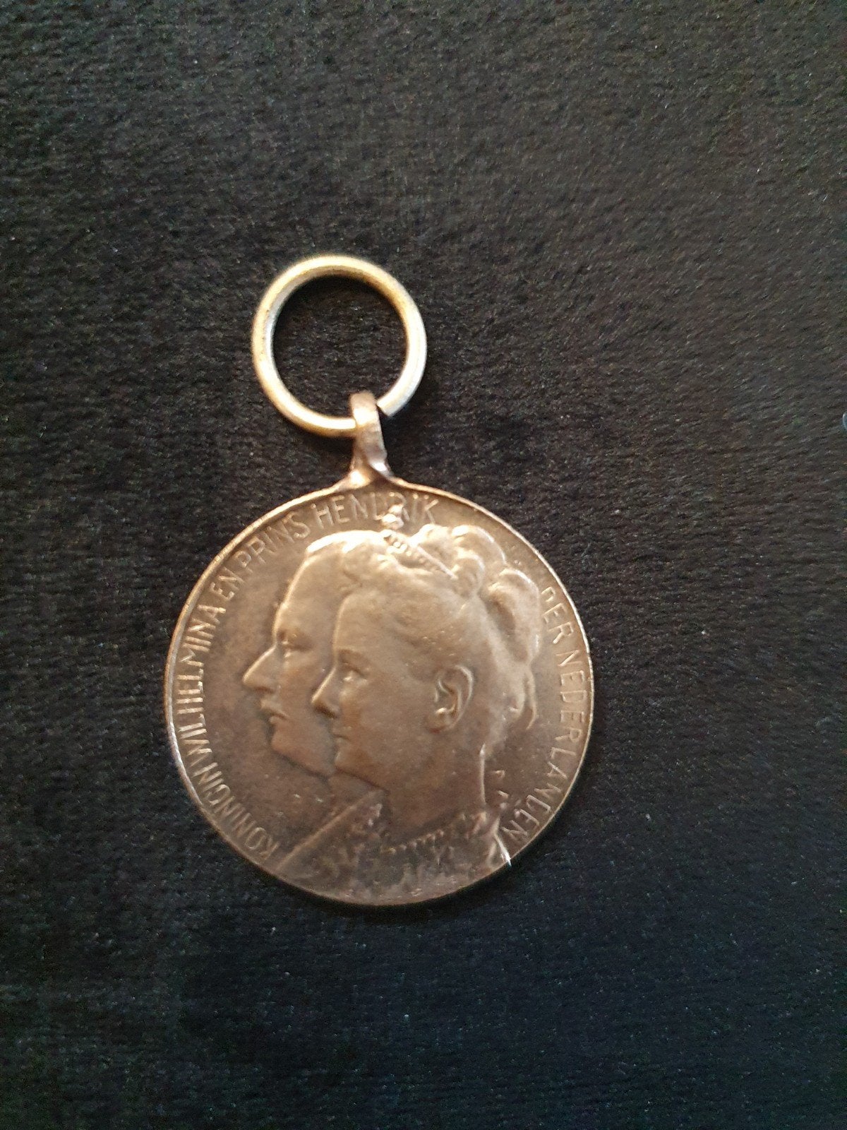 Herdenkingspenning Koningin Wilhelmina en Prins Hendrik, Ophalen of Verzenden