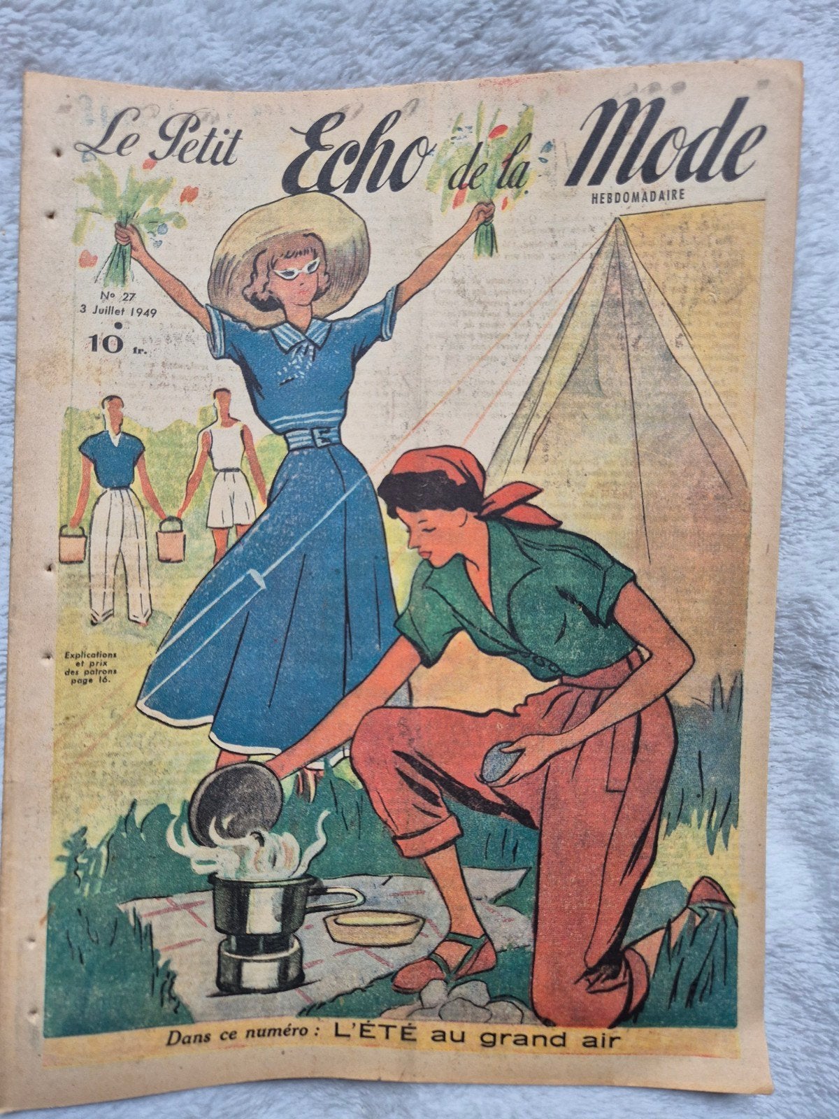 Le Petit Echo de la Mode - Juli 1949 - Vintage Damesblad, Ophalen of Verzenden, 1940 tot 1960, Tijdschrift