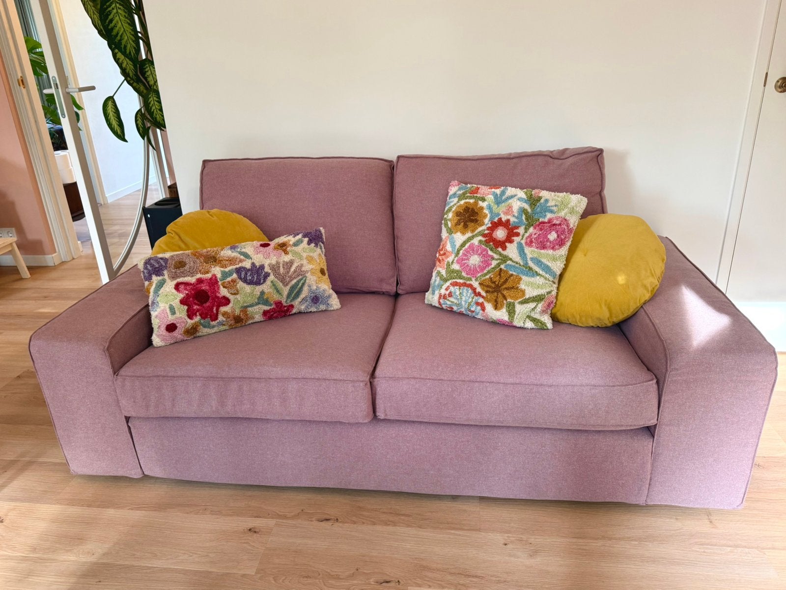 Ikea Kivik 3-zitsbank Gunnared oudroze, Huis en Inrichting, Ophalen, Driepersoons, 75 tot 100 cm, Zo goed als nieuw