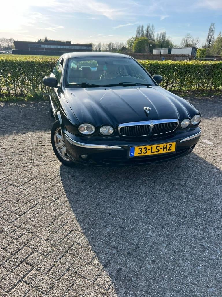 Jaguar X-Type 2.0 V6 2003 Zwart, Auto's, Voorwielaandrijving, 730 kg, 156 pk, Zwart
