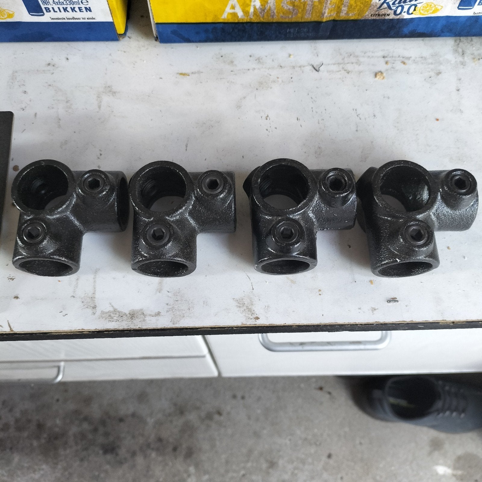 Kee Klamp buiskoppelingen - 4 stuks, Ophalen of Verzenden, Gebruikt, Minder dan 50 mm, Overige typen