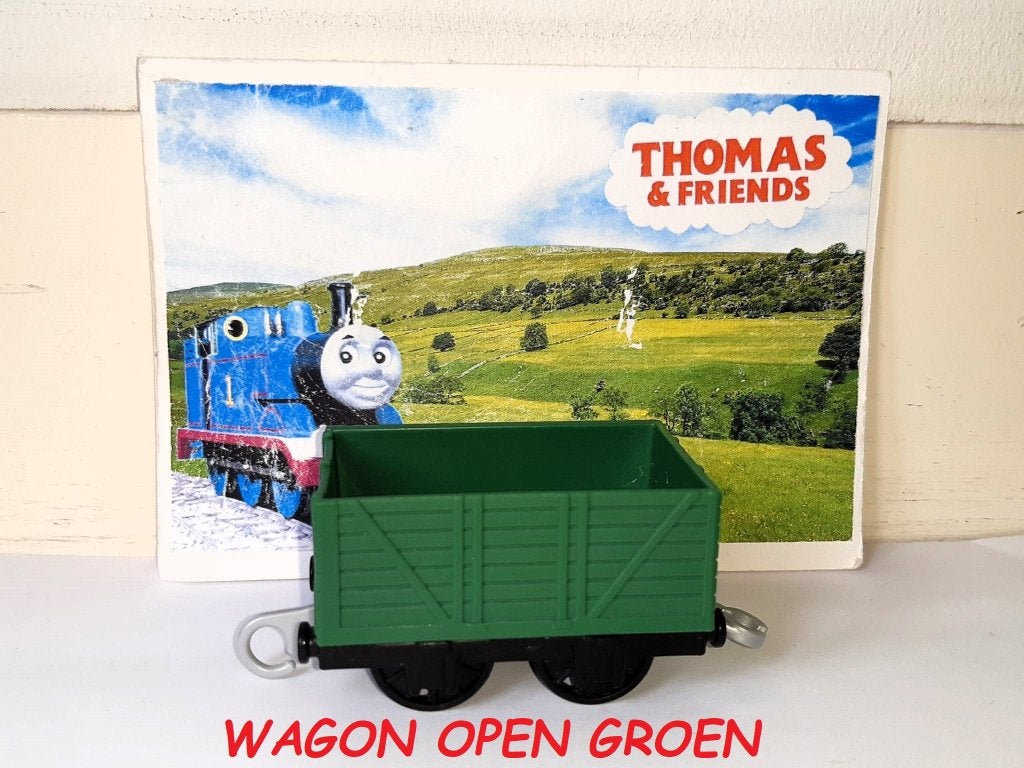 Trackmaster Thomas de Trein, Wagon Open Groen, Kinderen en Baby's, Speelgoed | Thomas de Trein, Ophalen of Verzenden, Zo goed als nieuw