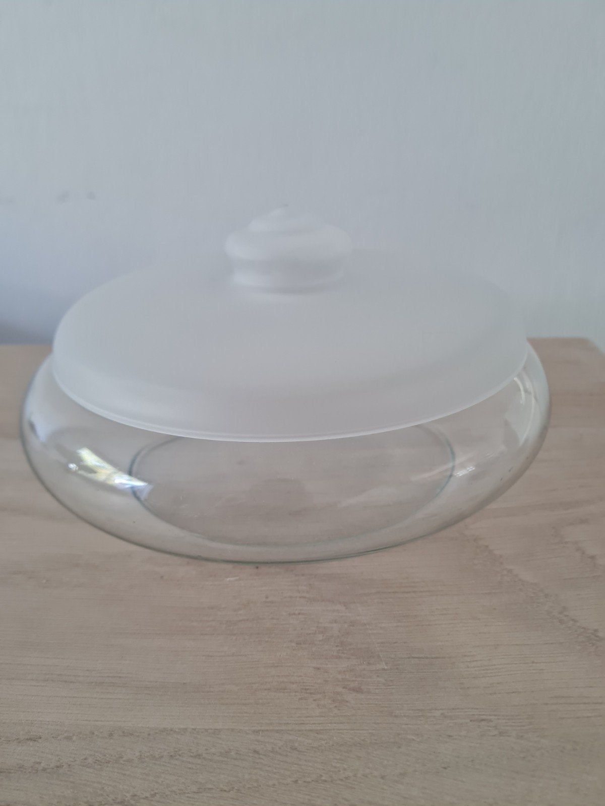 vintage glazen koekschaal Leerdam, Ophalen of Verzenden, Rond, Glas