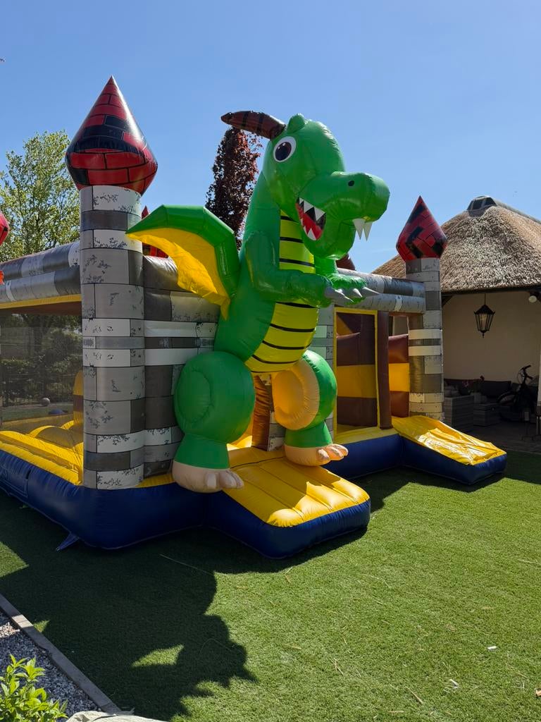 Springkussen “Draak” te huur, Ophalen of Verzenden, Zo goed als nieuw, Overige