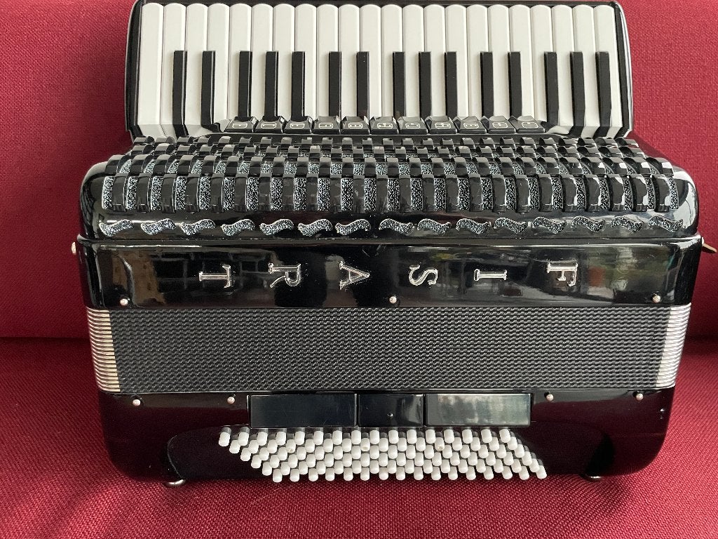 Fraaie italiaanse Fisart Ravel IV accordeon .96 bas .4 korig, Overige merken, Met koffer, Zo goed als nieuw, 96-bas