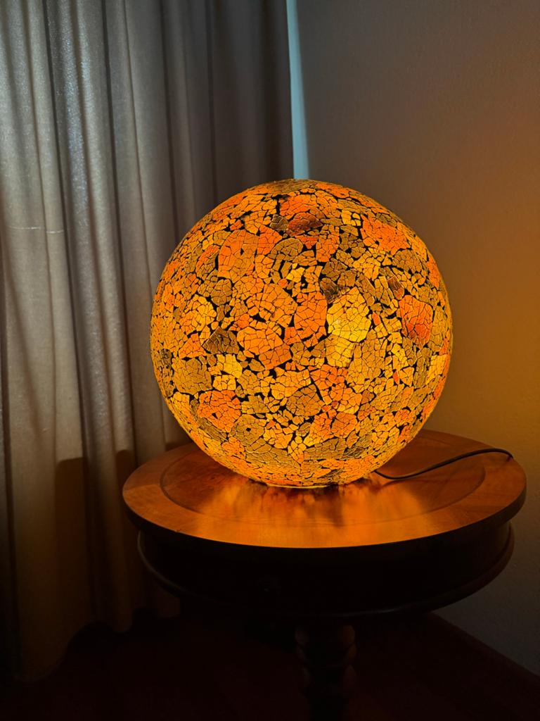 Mozaïek Bol- en Zuillamp Set - Sfeervolle Verlichting, Ophalen of Verzenden, Zo goed als nieuw