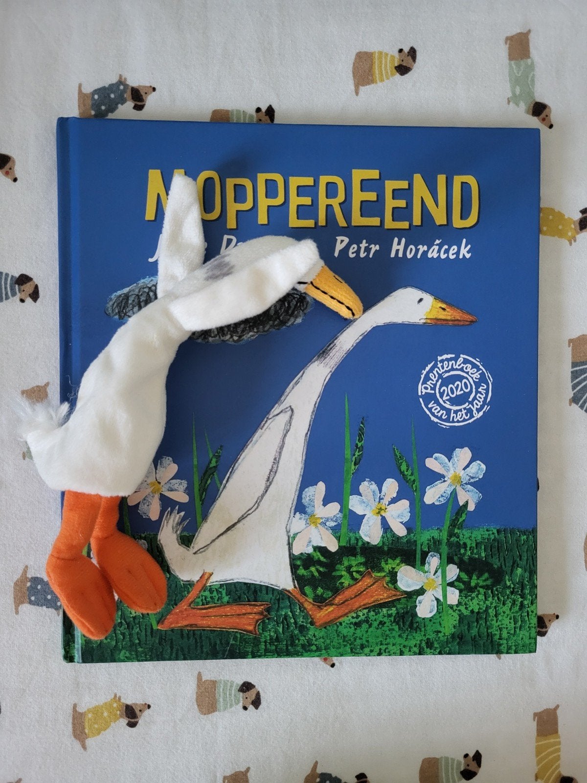 Moppereend; boekje en vingerpopje, Ophalen of Verzenden, Zo goed als nieuw, Joyce Dunbar, Prentenboek