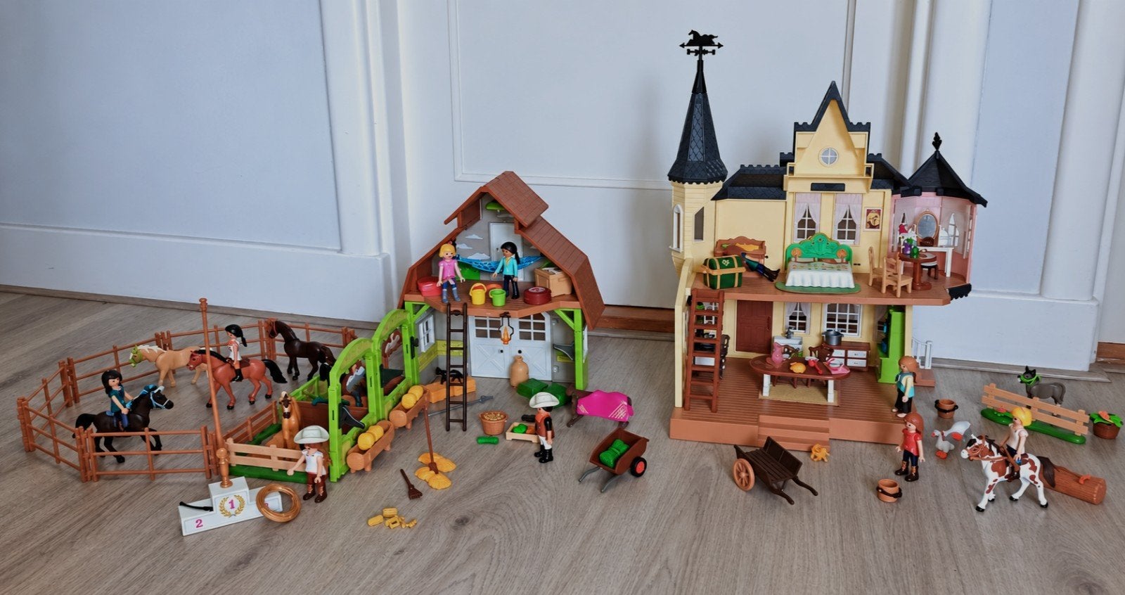 Playmobil Spirit Huis lucky slaapkamer.schuur + veel extra's, Gebruikt, Gebouw, Complete set, Ophalen of Verzenden