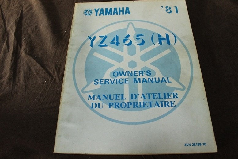 Yamaha YZ465 H 1981 motorcycle owner's  service, Ophalen of Verzenden, Yamaha