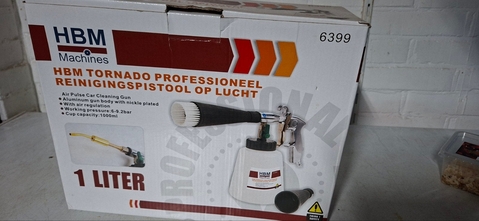 HBM Tornado Professioneel Reinigingspistool op Lucht 1 Liter, Ophalen of Verzenden, Gebruikt