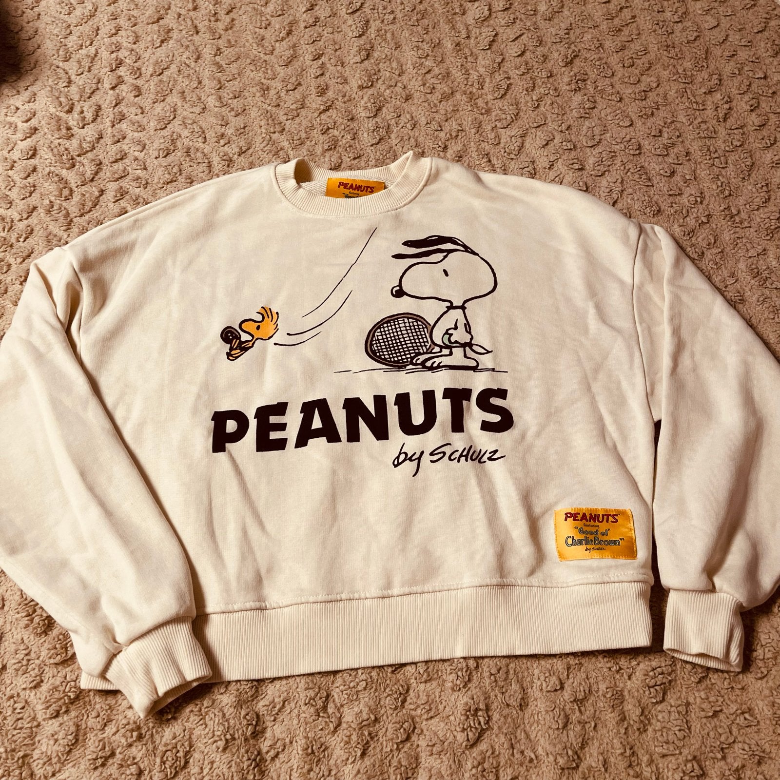 PULL&BEAR Snoopy Peanuts sweater maat XS, Ophalen of Verzenden, Zo goed als nieuw, Maat 34 (XS) of kleiner, Beige