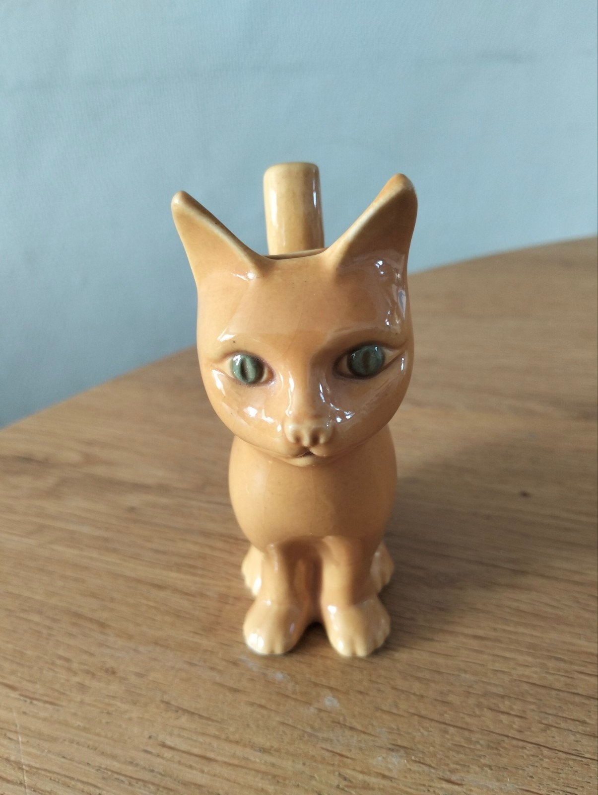Vintage keramieke kat , Tsjechisch Kuurbekertje (Pítko) MCM, Ophalen