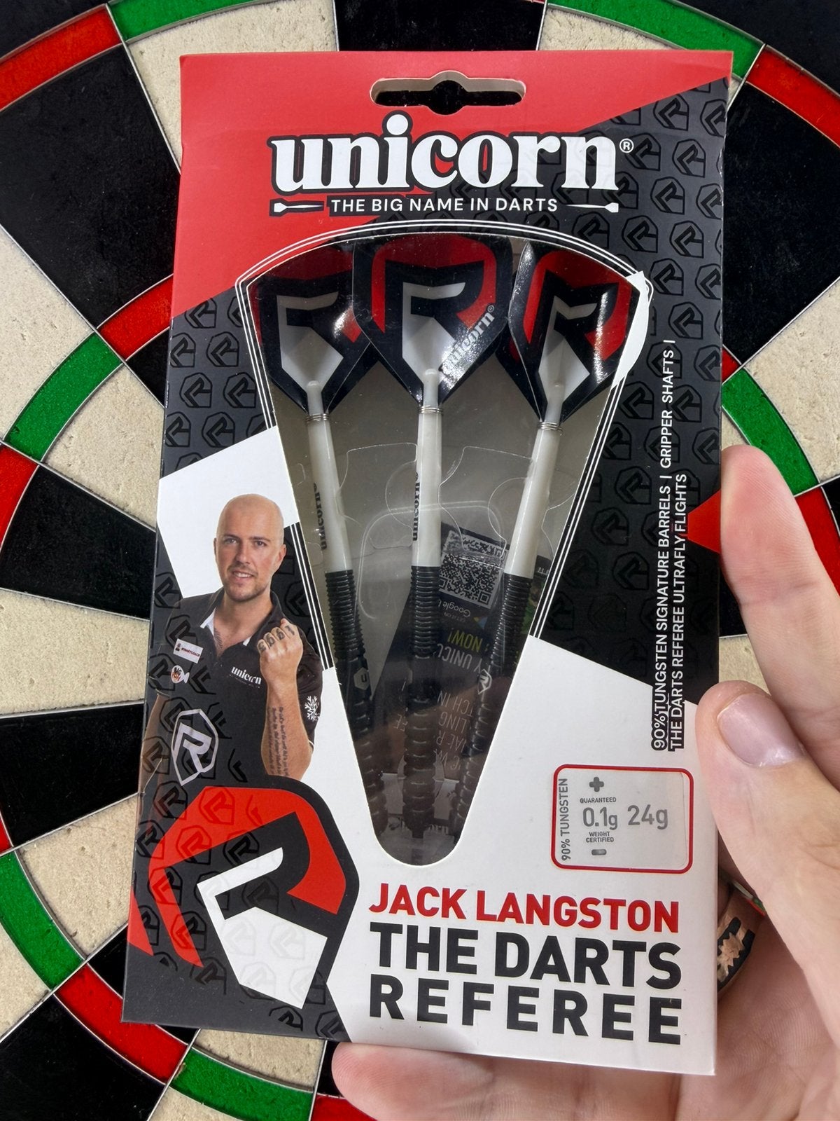 Unicorn The Darts Referee 24 gram, Ophalen of Verzenden, Zo goed als nieuw, Pijlen