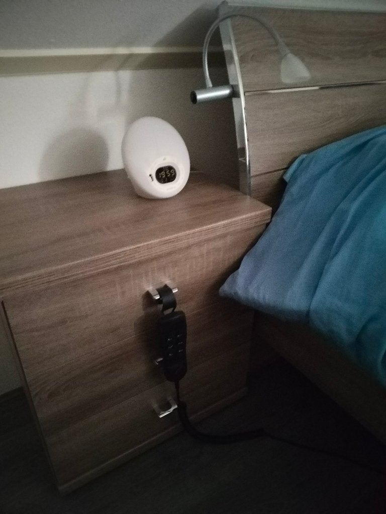 2-persoons bed incl elektrische verstelbare lattenbodem latt, Huis en Inrichting, Slaapkamer | Bedden, Ophalen, Bruin, 210 cm