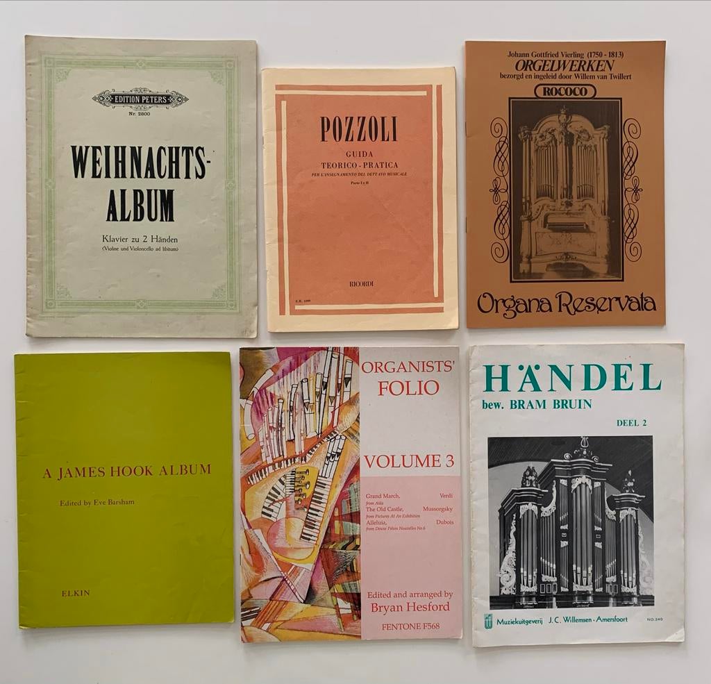 Orgel muziekboeken, Händel, Zwart, James Hook, Worp etc, Ophalen of Verzenden, Gelezen, Instrument