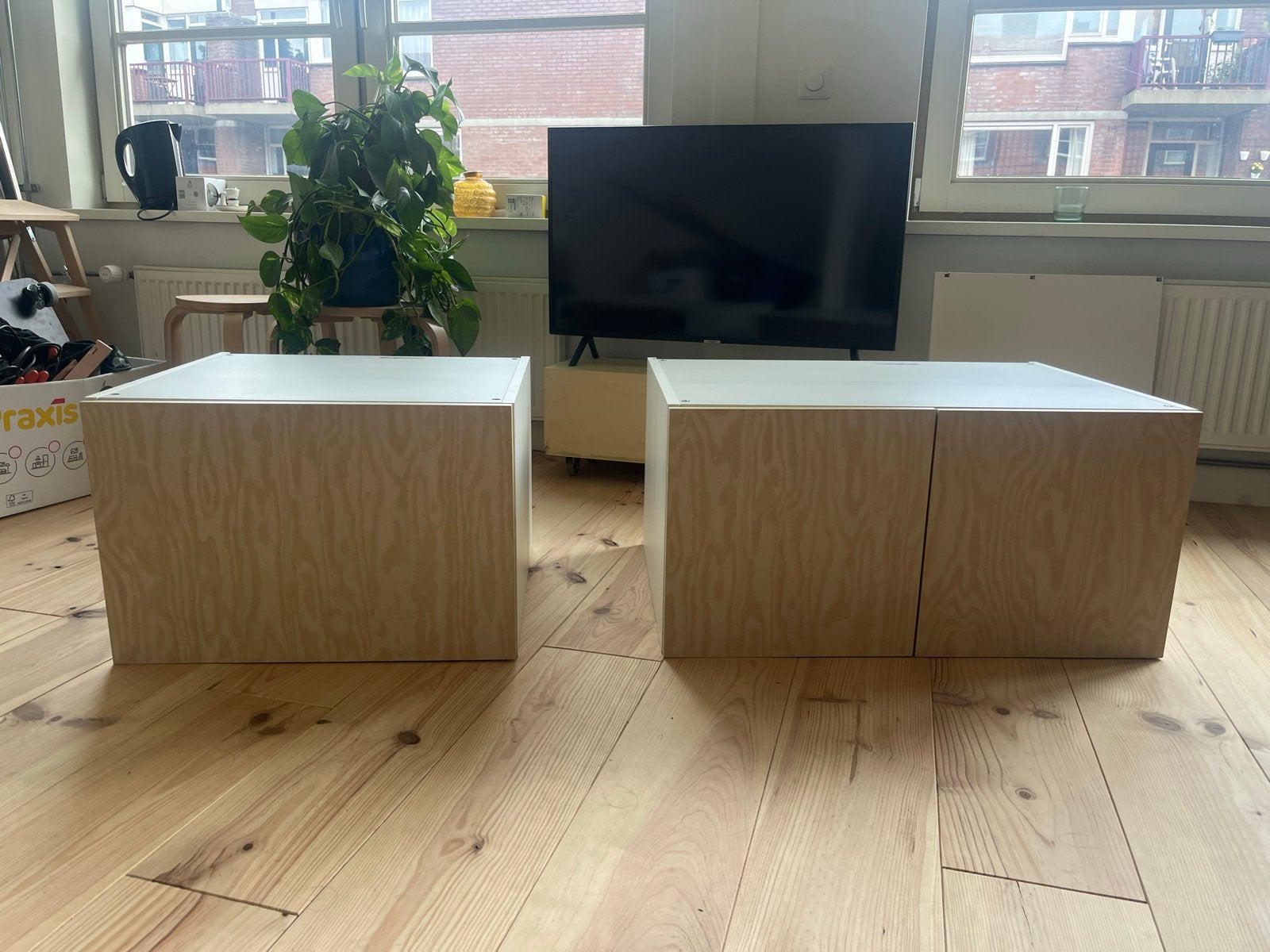 2x IKEA PLATSA kastblokken met eiken deurtjes, Ophalen, Gebruikt