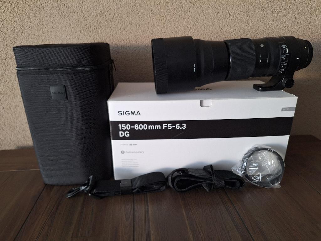 Sigma 150-600mm F5-6.3 DG Contemporary Canon ef, Audio, Tv en Foto, Fotografie | Lenzen en Objectieven, Zo goed als nieuw, Telelens