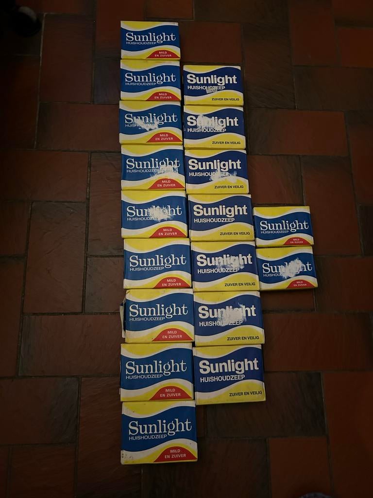 Sunlight huishoudzeep 18 x 2 stuks zeep soap vintage sixties, Ophalen of Verzenden