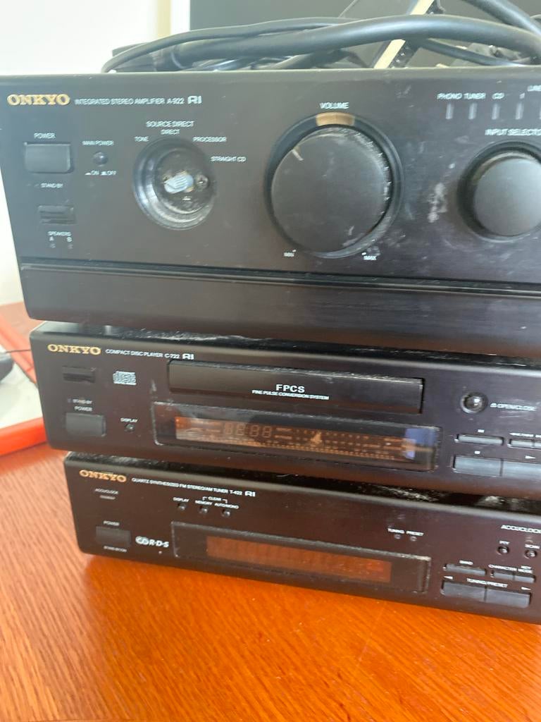 Onkyo Stereo Set: Versterker, CD-speler, Tuner (A-822, C-722, Overige merken, Gebruikt, Cd-speler, Losse componenten