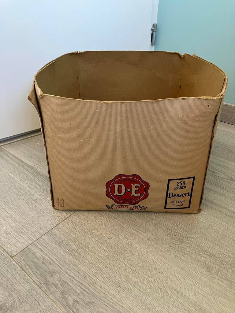 Vintage doos Douwe Egberts Koffie, Antiek en Kunst, Ophalen of Verzenden