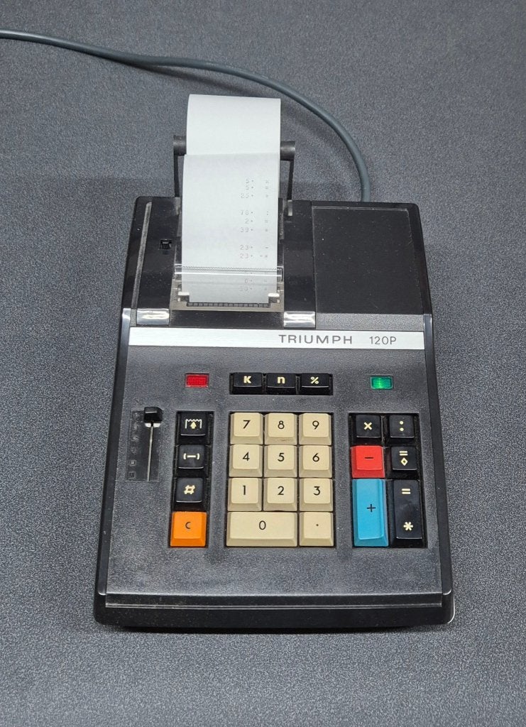 Rekenmachine vintage triumph 120p., Ophalen of Verzenden, Gebruikt