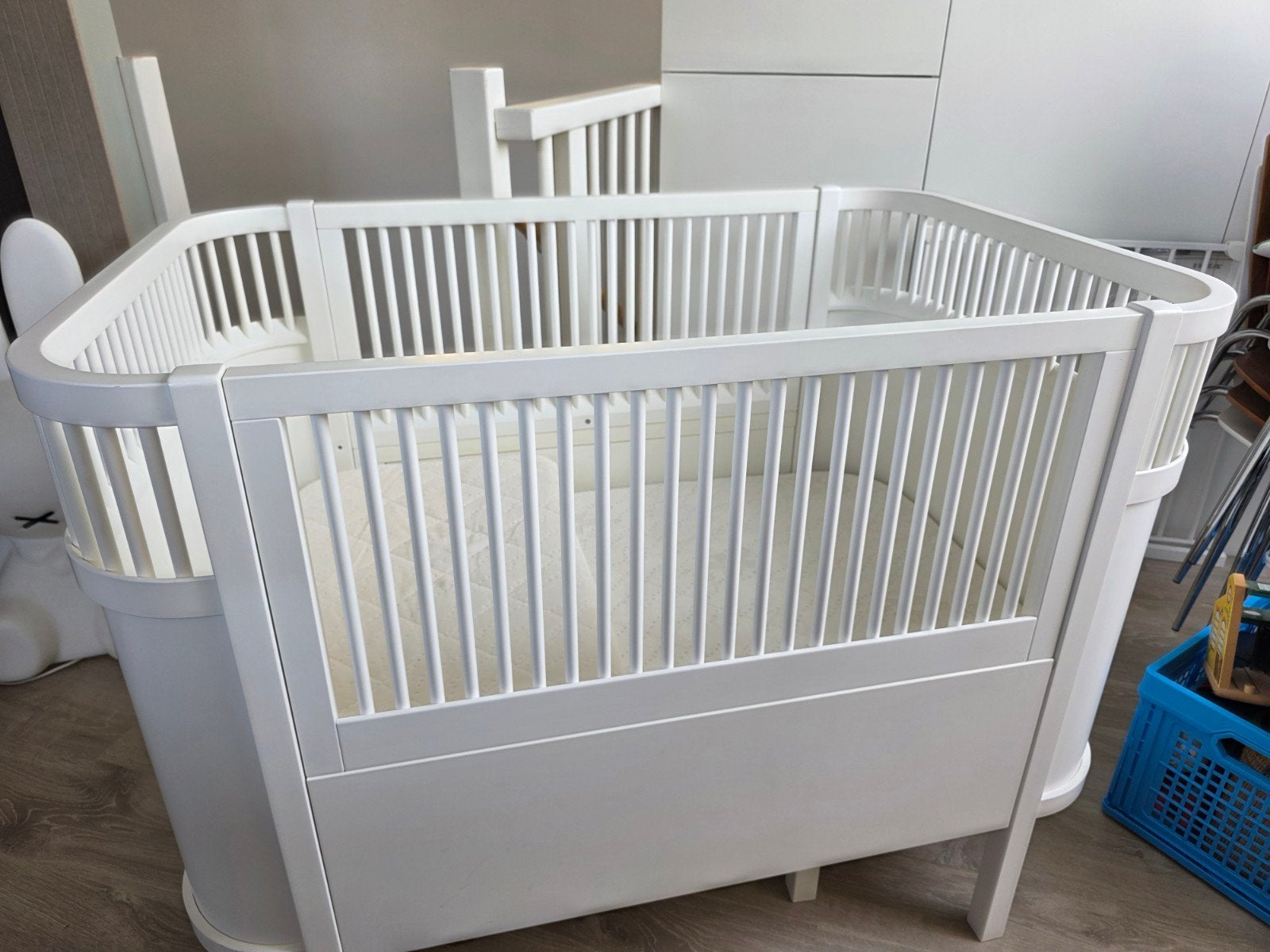 Sebra meegroeibed wit, Ophalen, 90 cm, Eenpersoons, Wit