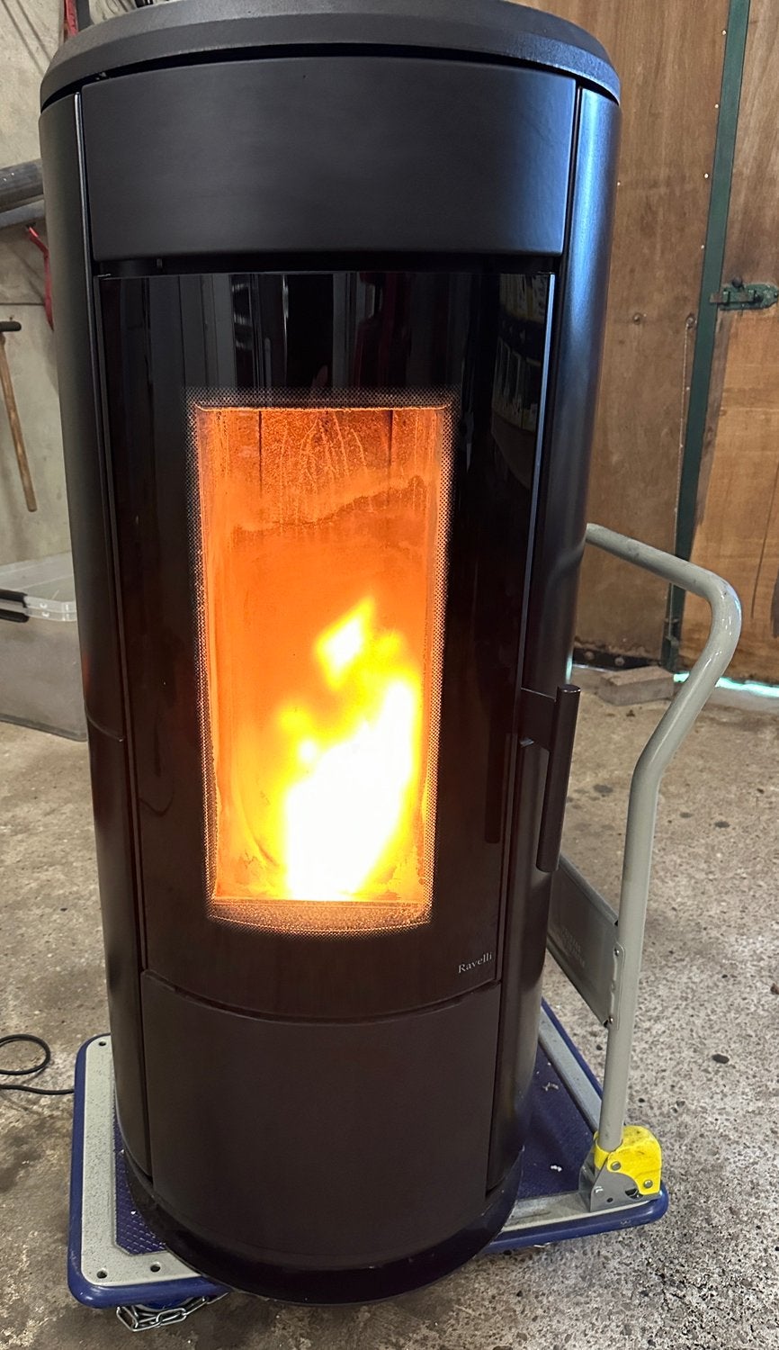 Pelletkachel Ravelli/NordicFire Natural 11 (11.4kW) gebruikt, Huis en Inrichting, Kachels, Ophalen, Gebruikt, Overige brandstoffen