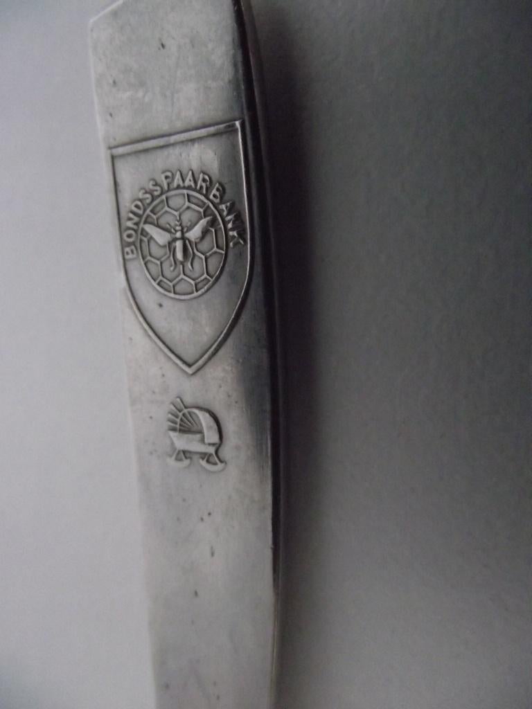 Bondsspaarbank Zaanstreek geboorte vorkje 16 cm Sola 1960-66, Antiek en Kunst, Antiek | Bestek, Ophalen of Verzenden