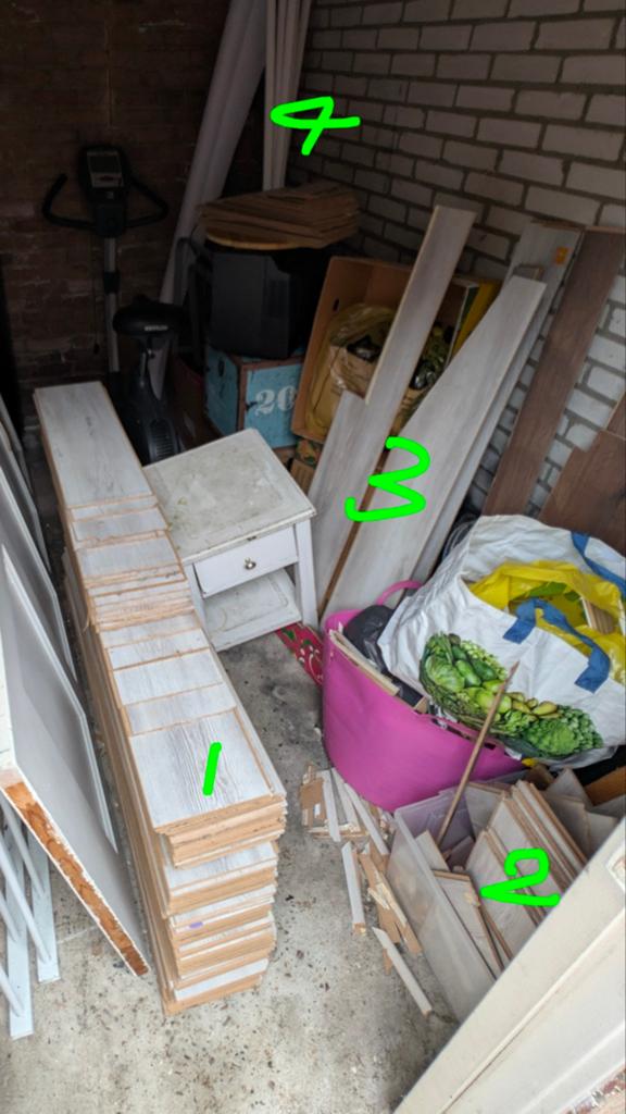 Lichtgrijs laminaat af te halen in Middelburg!, Ophalen, 60 cm of meer, Doos, Minder dan 35 cm