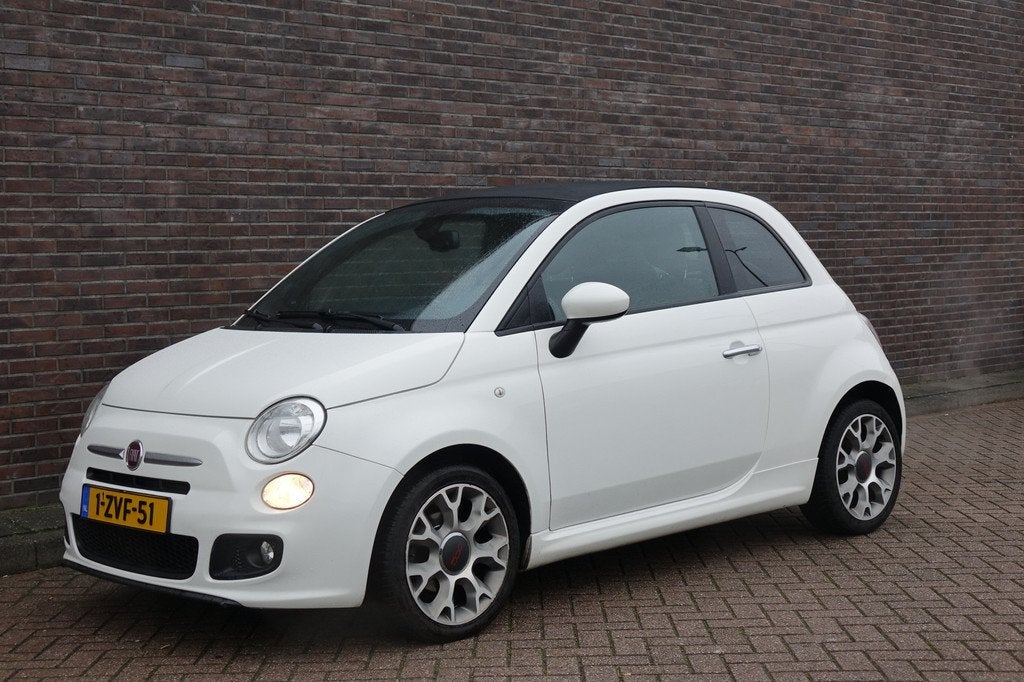 Fiat 500C 0.9 TwinAir Turbo 500S Sport, Airco Super leuke ca, Auto's, Fiat, Euro 6, Cabriolet, Leder en Stof, Wit