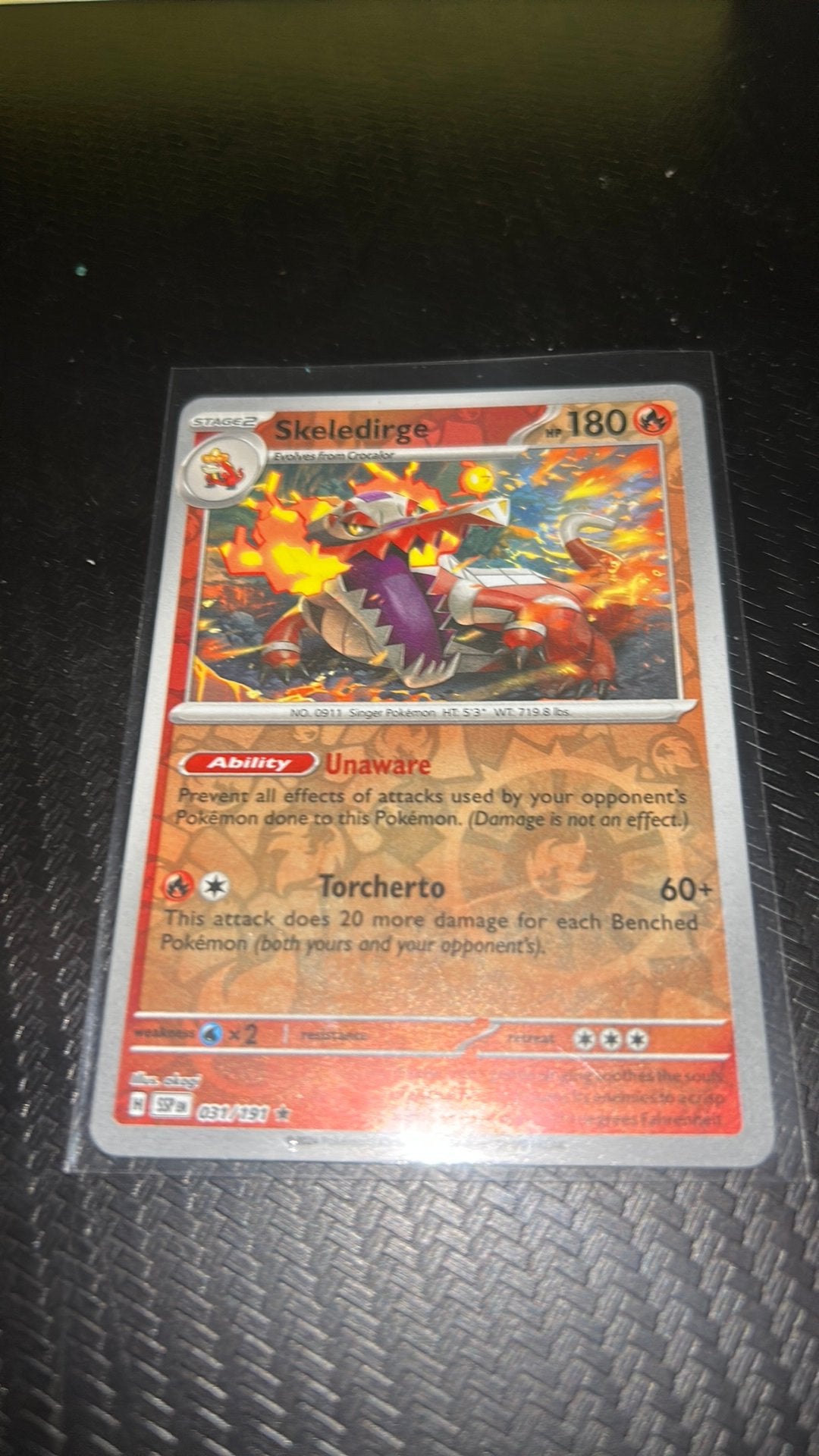 Skeledirge holo pokemon kaart, Ophalen of Verzenden, Zo goed als nieuw