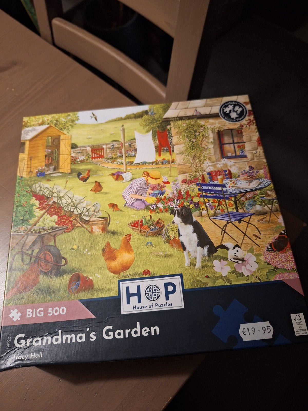 Hop Grandma's garden 500 grote stukjes, Ophalen, 500 t/m 1500 stukjes, Zo goed als nieuw, Legpuzzel