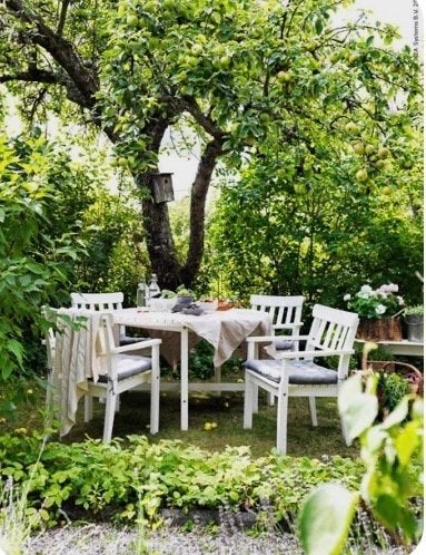 Ikea angso Tuinset - 4 stoelen wit hout, Tuin en Terras, Tuinsets en Loungesets, Ophalen, 4 zitplaatsen, Gebruikt, Stoel